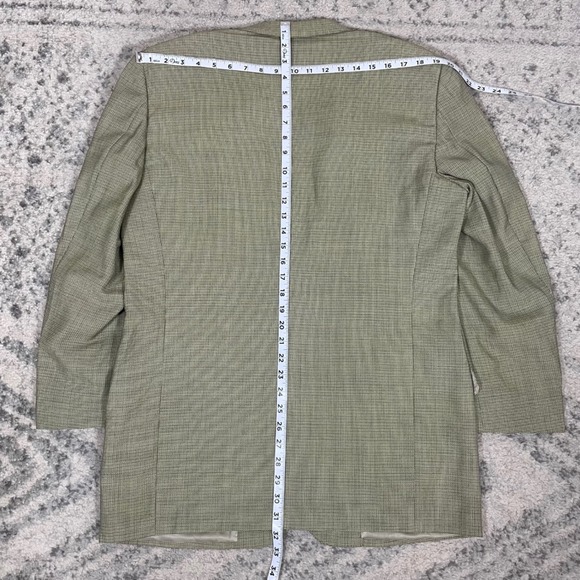 Ermenegildo Zegna Performance Wool Houndstooth Blazer Mens 40R Tan Switzerland - Picture 8 of 8